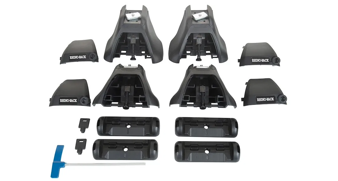 RLKHD – RHINO RACK Roof Rack Mounting Kit, Designed To Fit Rhino Rack's Roof Rack Cross Bar Black Set Of 4(Fits Two B...